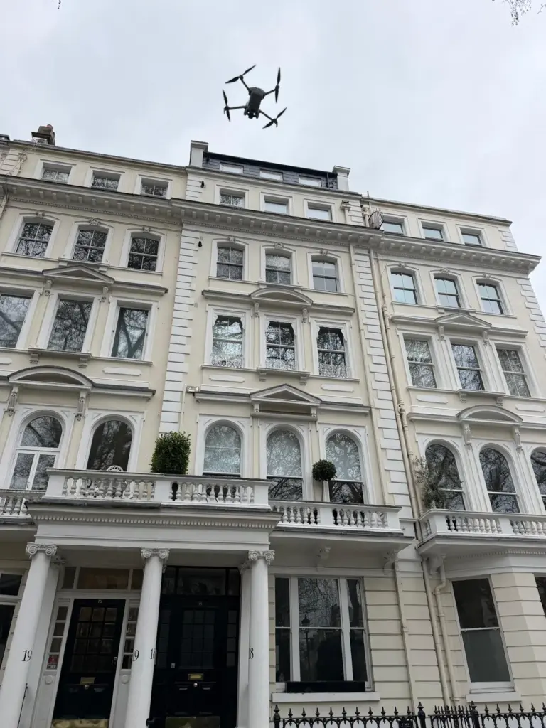 Drone roof inspection multi storey property